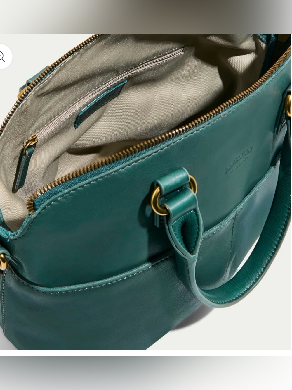New American Leather Co. Carrie Dome Satchel/crossbody dark teal - Picture 16 of 16